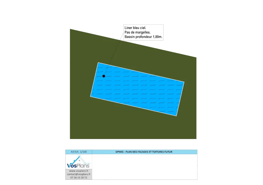 déclaration préalable pour une piscine, représentation de l'aspect extérieur, VosPlans