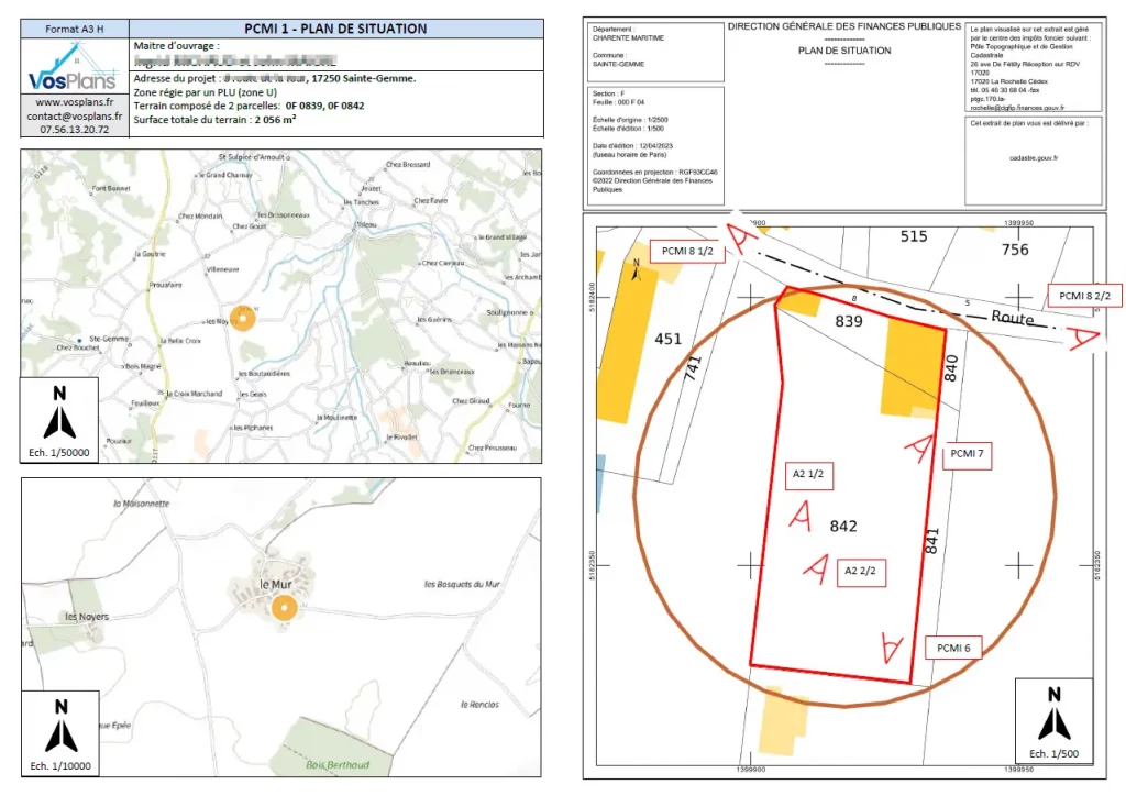 Plan de situation, déclaration préalable, permis de construire, autorisation de travaux, VosPlans